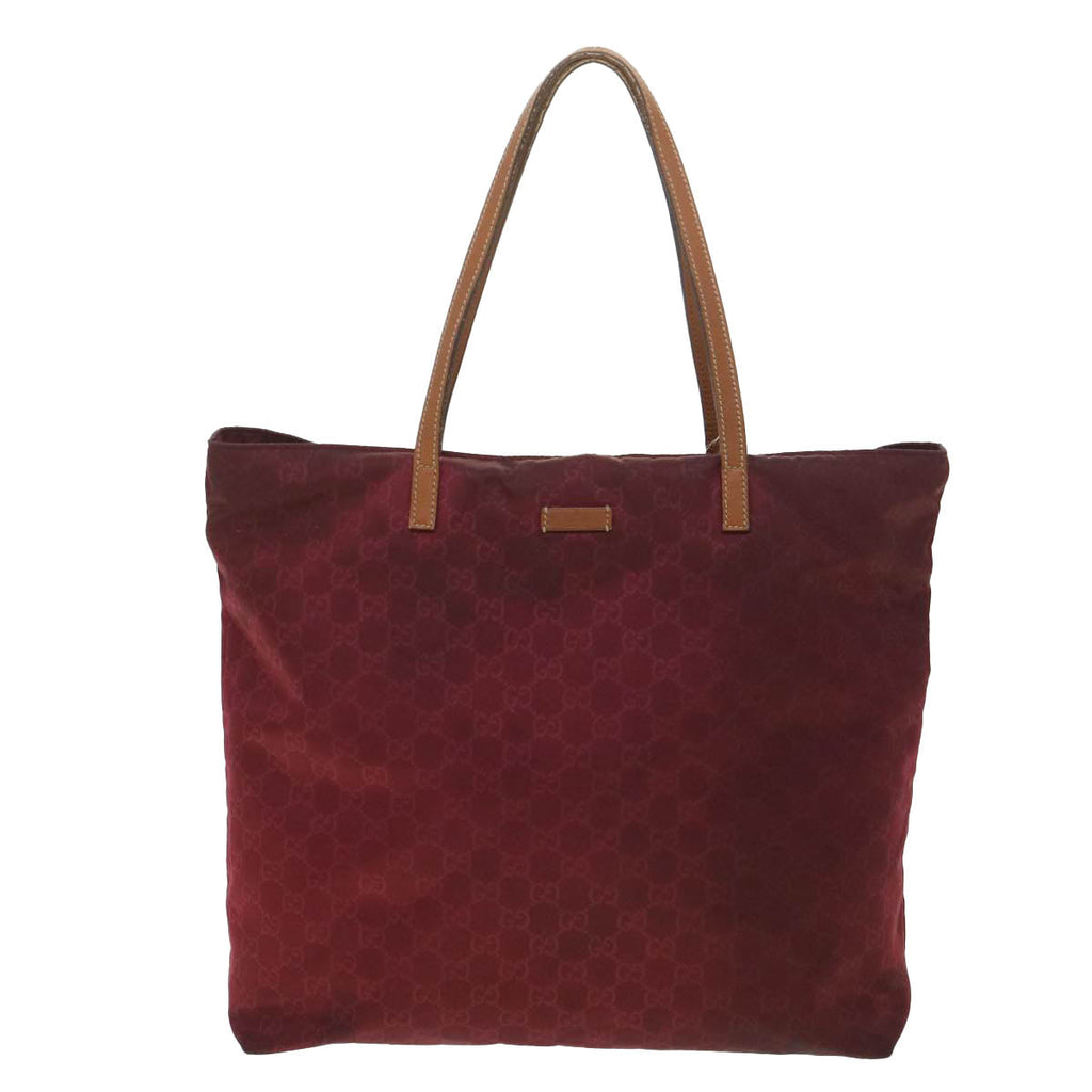 GUCCI GG Canvas Tote Bag Wine Red 295252 36590