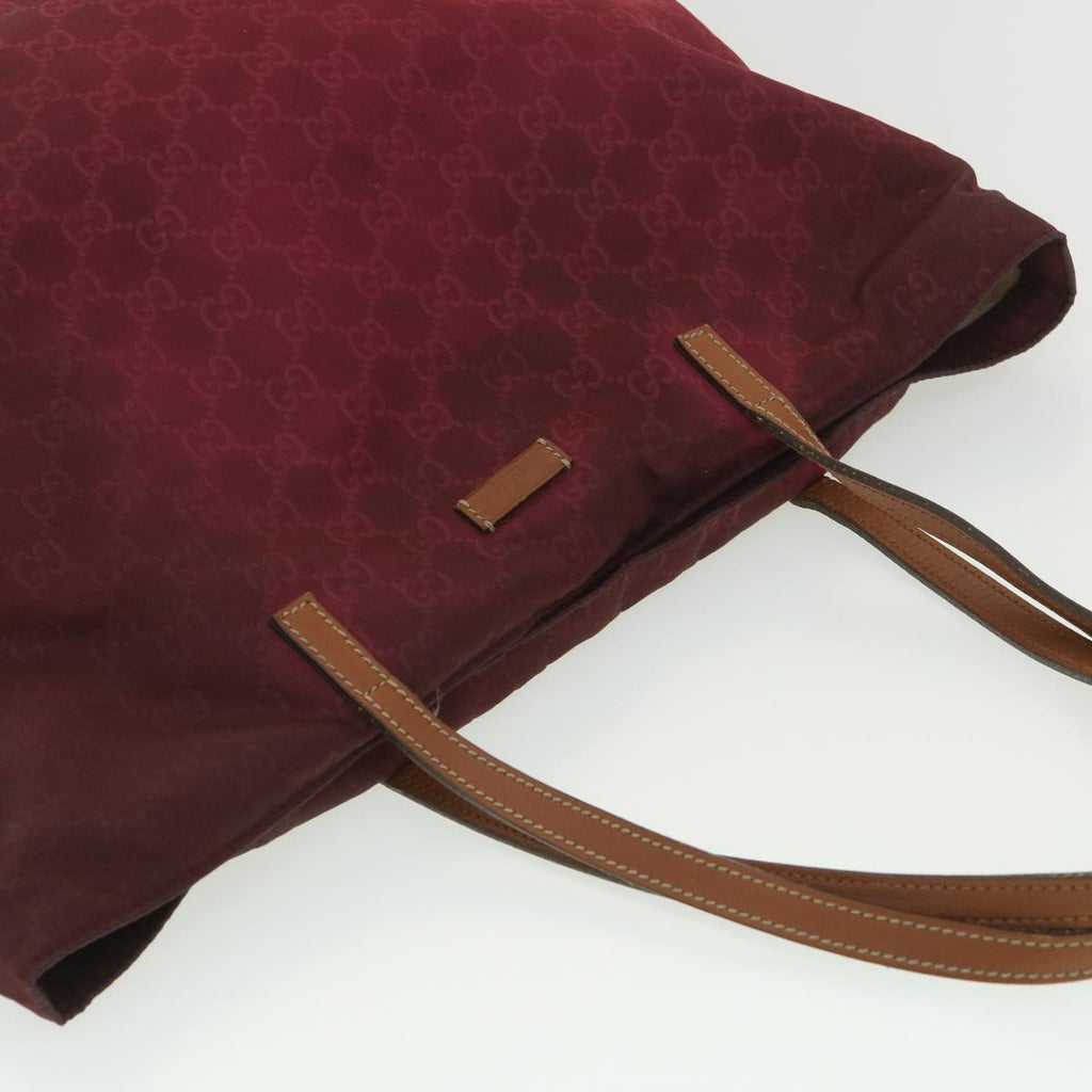 GUCCI GG Canvas Tote Bag Wine Red 295252 36590