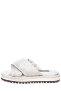 Dolce & Gabbana Silver Criss-Cross Crystallized Sandals SZ 38