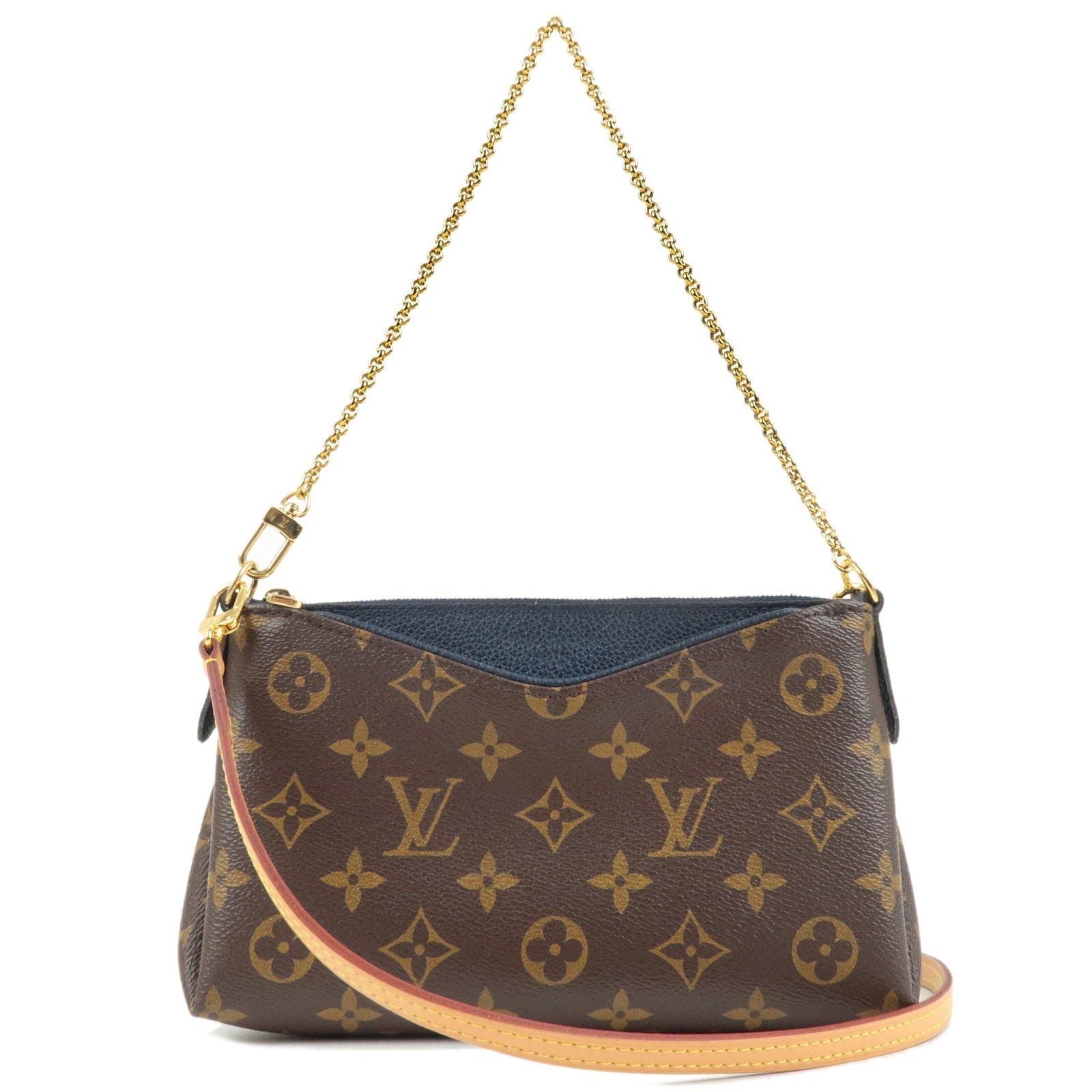 Louis Vuitton Monogram Pallas Clutch 2Way Bag Hand Bag M44058