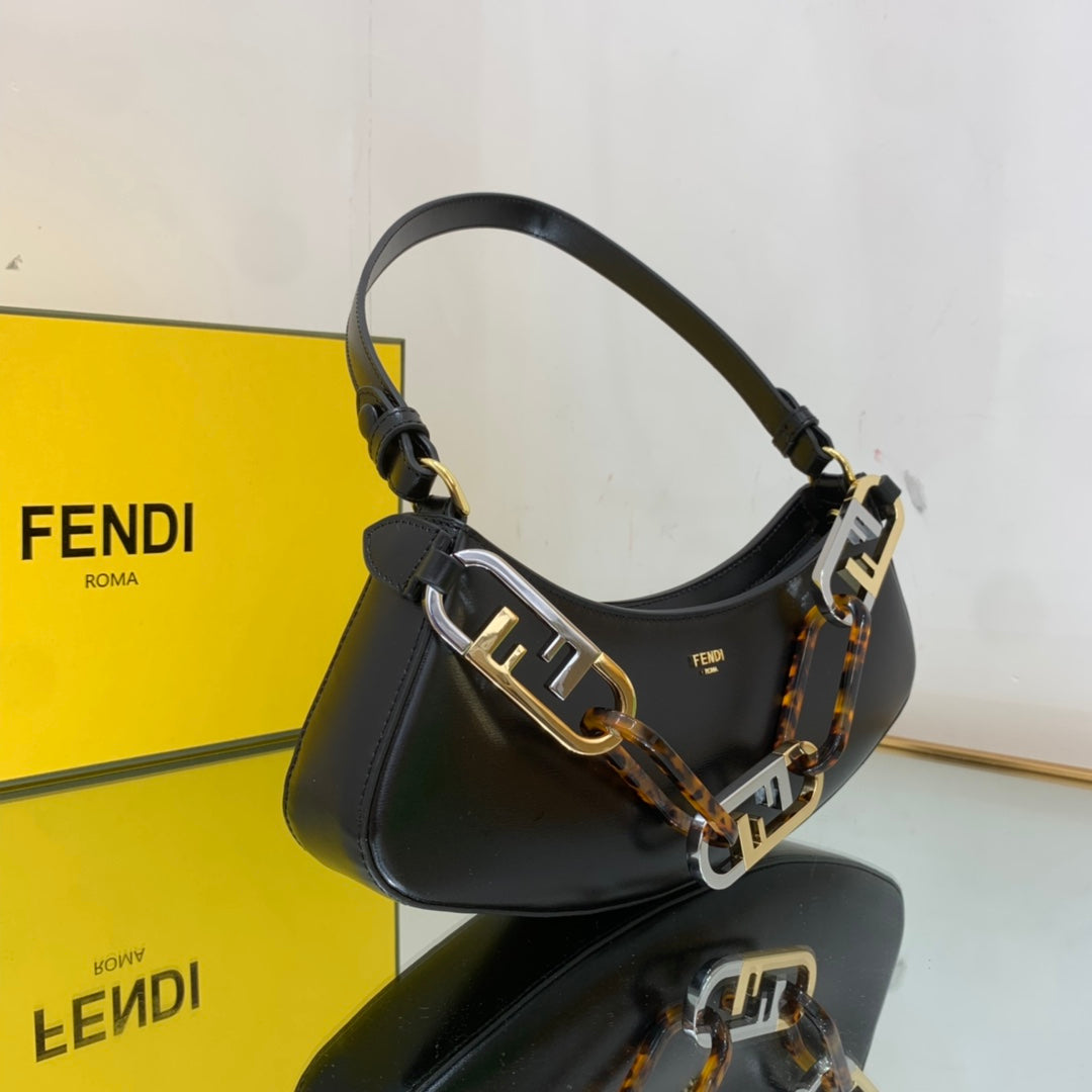 FI OÃ¢â‚¬â„¢Lock Swing Black Bag For Woman 32cm/12in 8BS068AGLAMI0F19KX