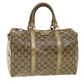 GUCCI GG crystal Boston Bag Coated Canvas Beige Gold 193603 36636