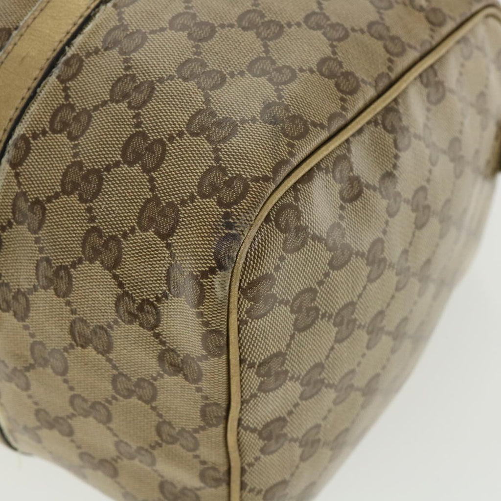 GUCCI GG crystal Boston Bag Coated Canvas Beige Gold 193603 36636