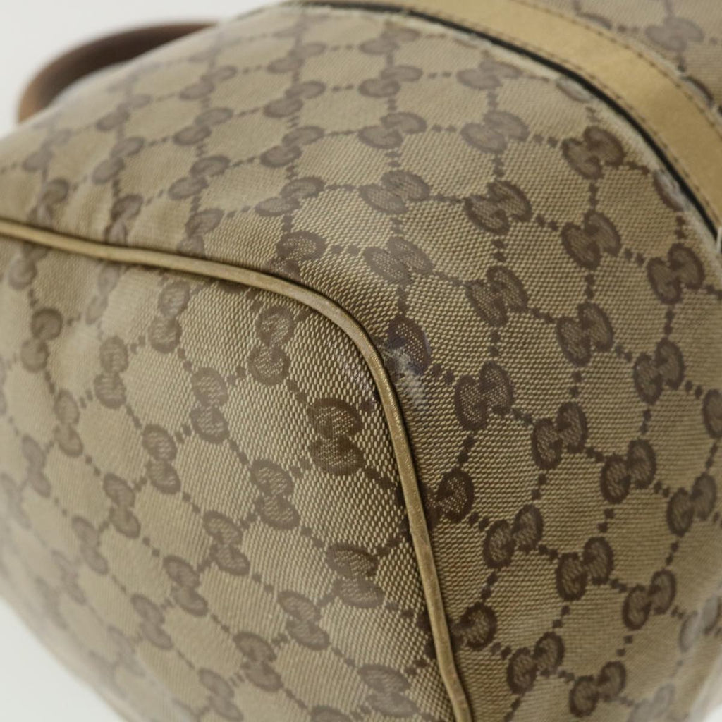GUCCI GG crystal Boston Bag Coated Canvas Beige Gold 193603 36636