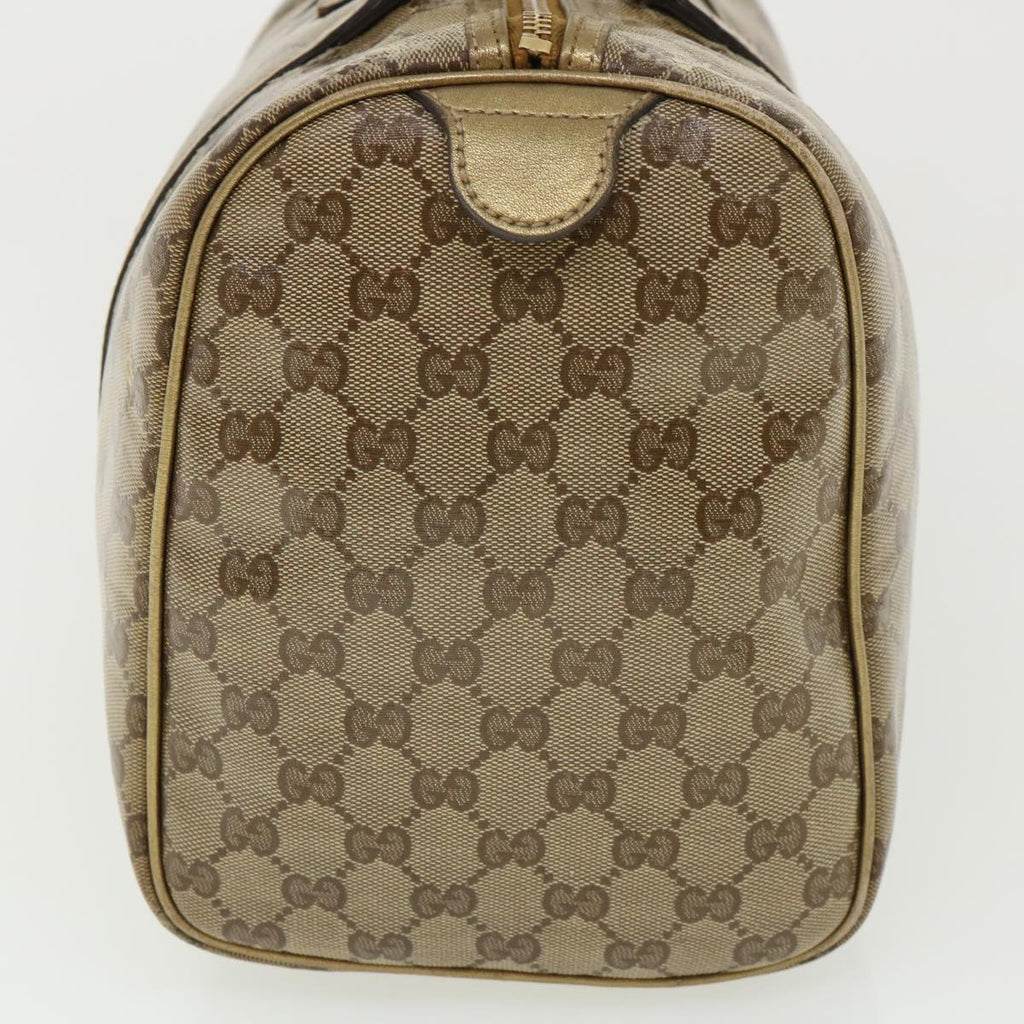 GUCCI GG crystal Boston Bag Coated Canvas Beige Gold 193603 36636
