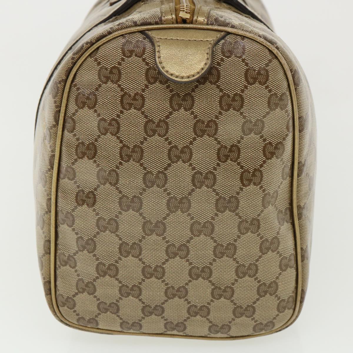 GUCCI GG crystal Boston Bag Coated Canvas Beige Gold 193603 36636