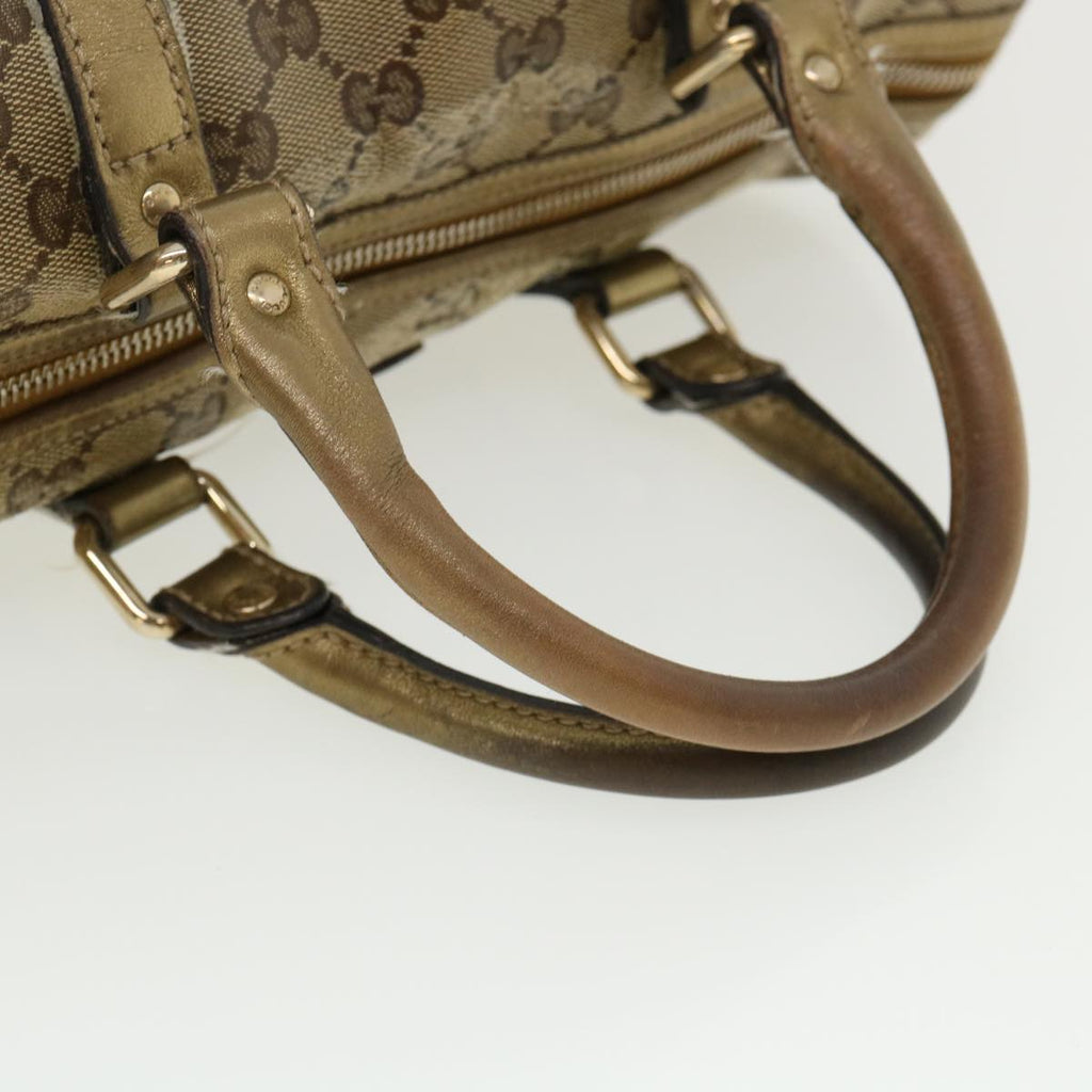 GUCCI GG crystal Boston Bag Coated Canvas Beige Gold 193603 36636