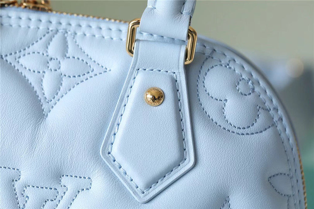 LV Alma GLAMI Bag Handbags,  Shoulder and Cross Body Bags For Women In Bleu Glacier Blue 9.6in/25cm LV M59822
