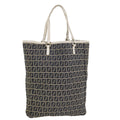FENDI Zucchino Canvas Hand Bag Navy 2384-8BH006-028 36667