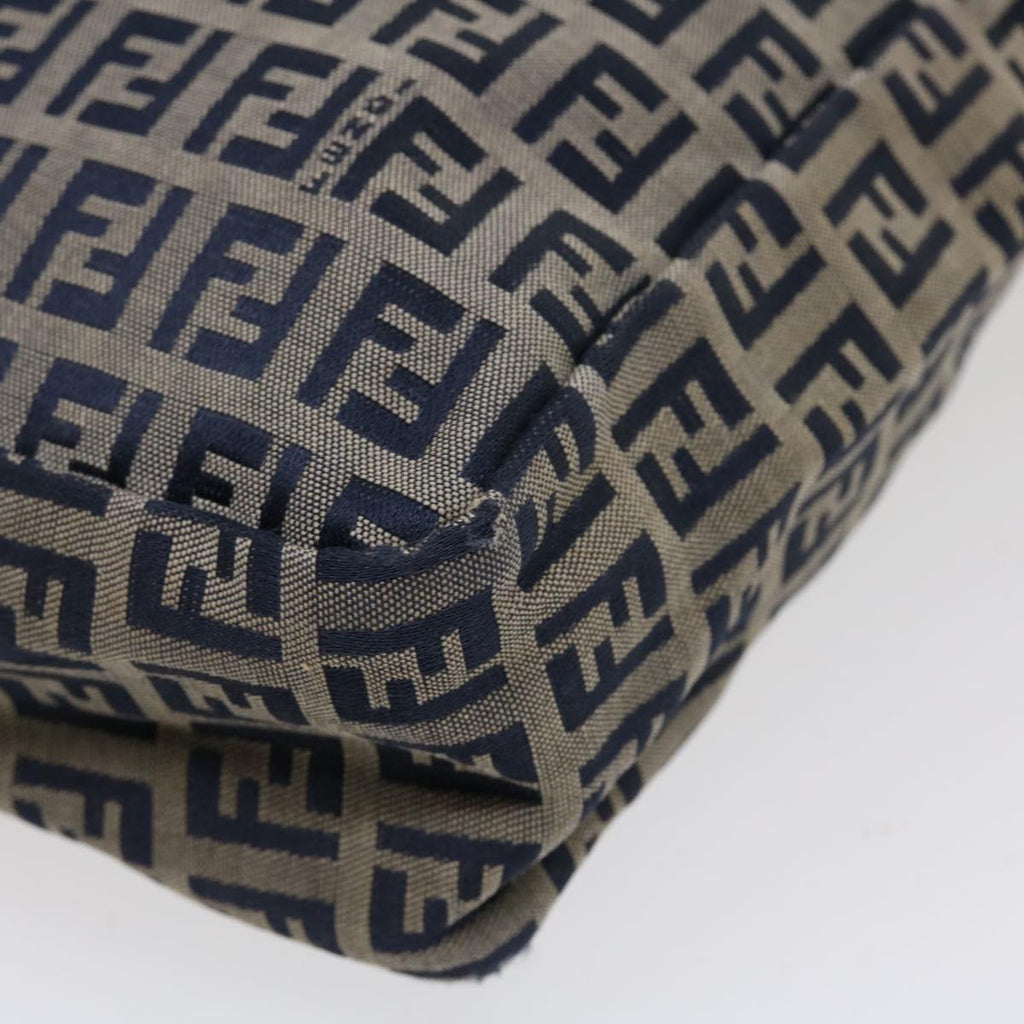 FENDI Zucchino Canvas Hand Bag Navy 2384-8BH006-028 36667