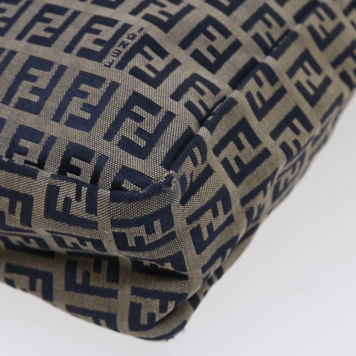 FENDI Zucchino Canvas Hand Bag Navy 2384-8BH006-028 36667
