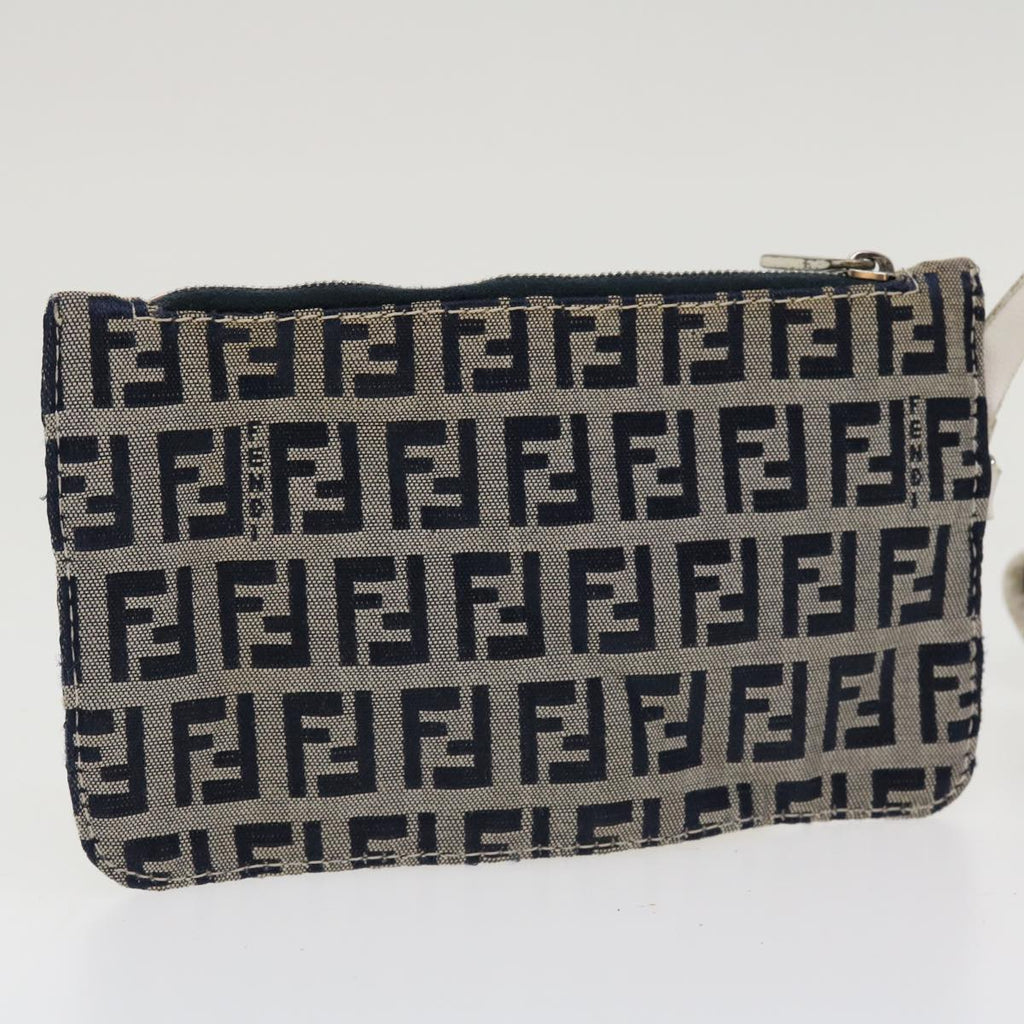 FENDI Zucchino Canvas Hand Bag Navy 2384-8BH006-028 36667