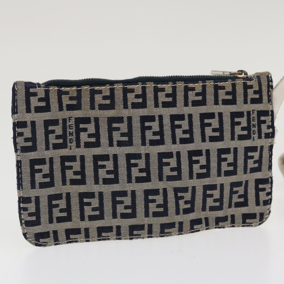 FENDI Zucchino Canvas Hand Bag Navy 2384-8BH006-028 36667