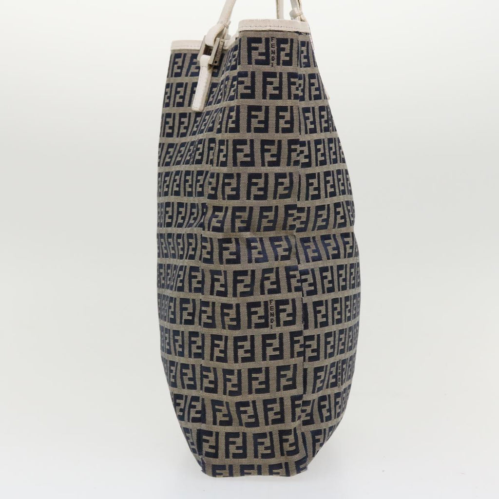 FENDI Zucchino Canvas Hand Bag Navy 2384-8BH006-028 36667