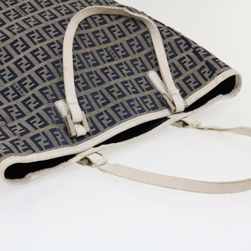 FENDI Zucchino Canvas Hand Bag Navy 2384-8BH006-028 36667
