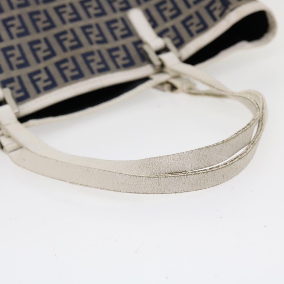 FENDI Zucchino Canvas Hand Bag Navy 2384-8BH006-028 36667