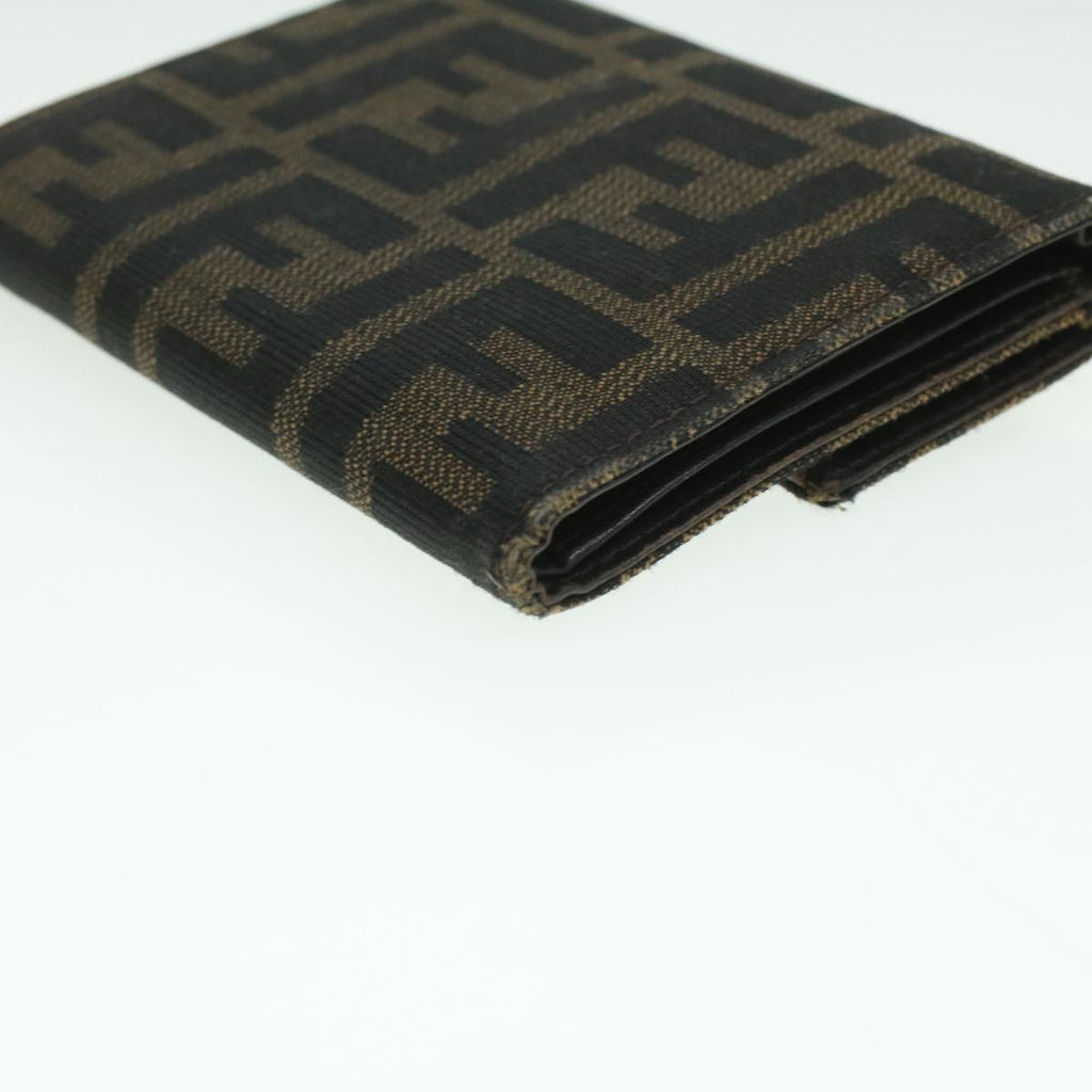 FENDI Zucca Canvas Wallet Black Brown 2401-8M0023-029 36688