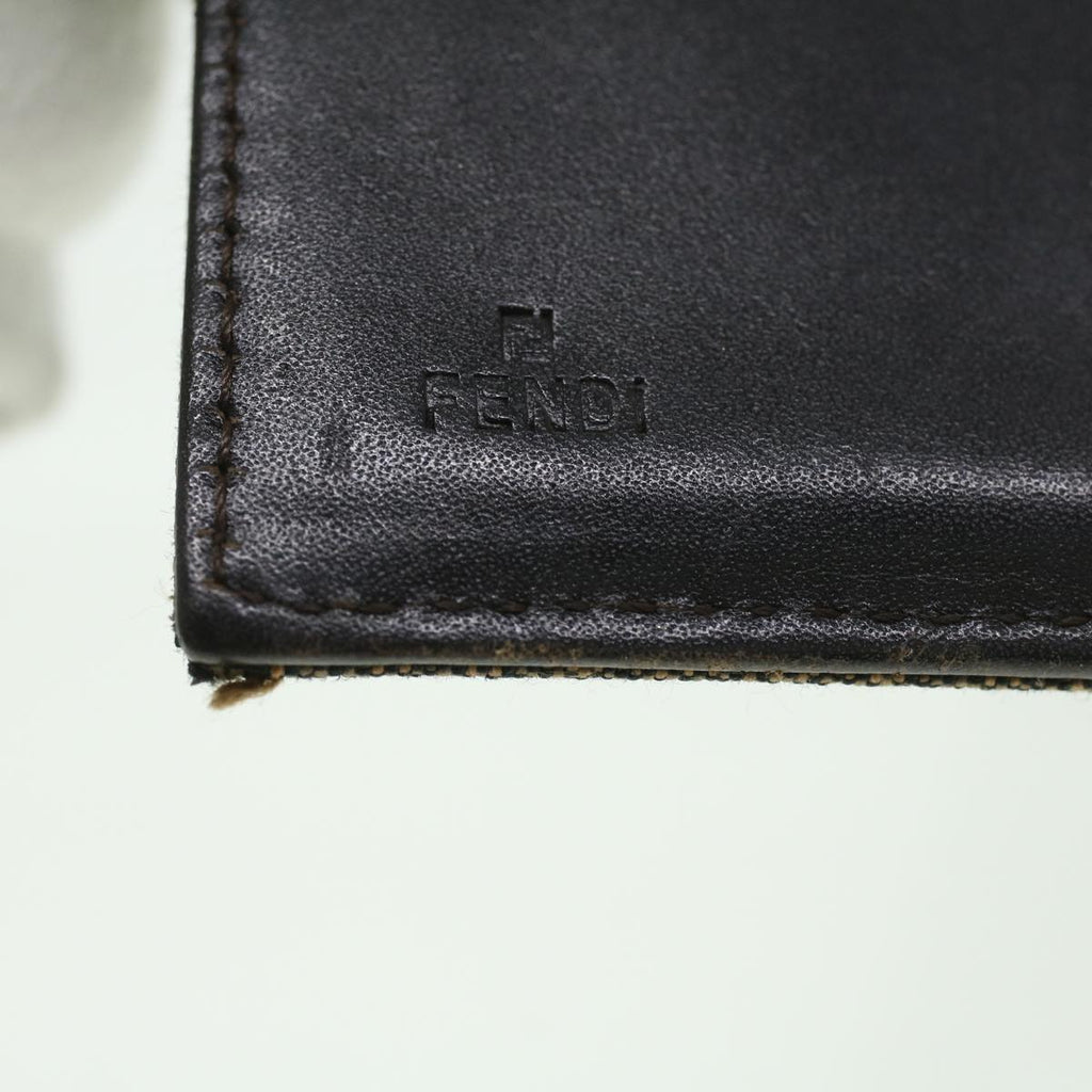 FENDI Zucca Canvas Wallet Black Brown 2401-8M0023-029 36688