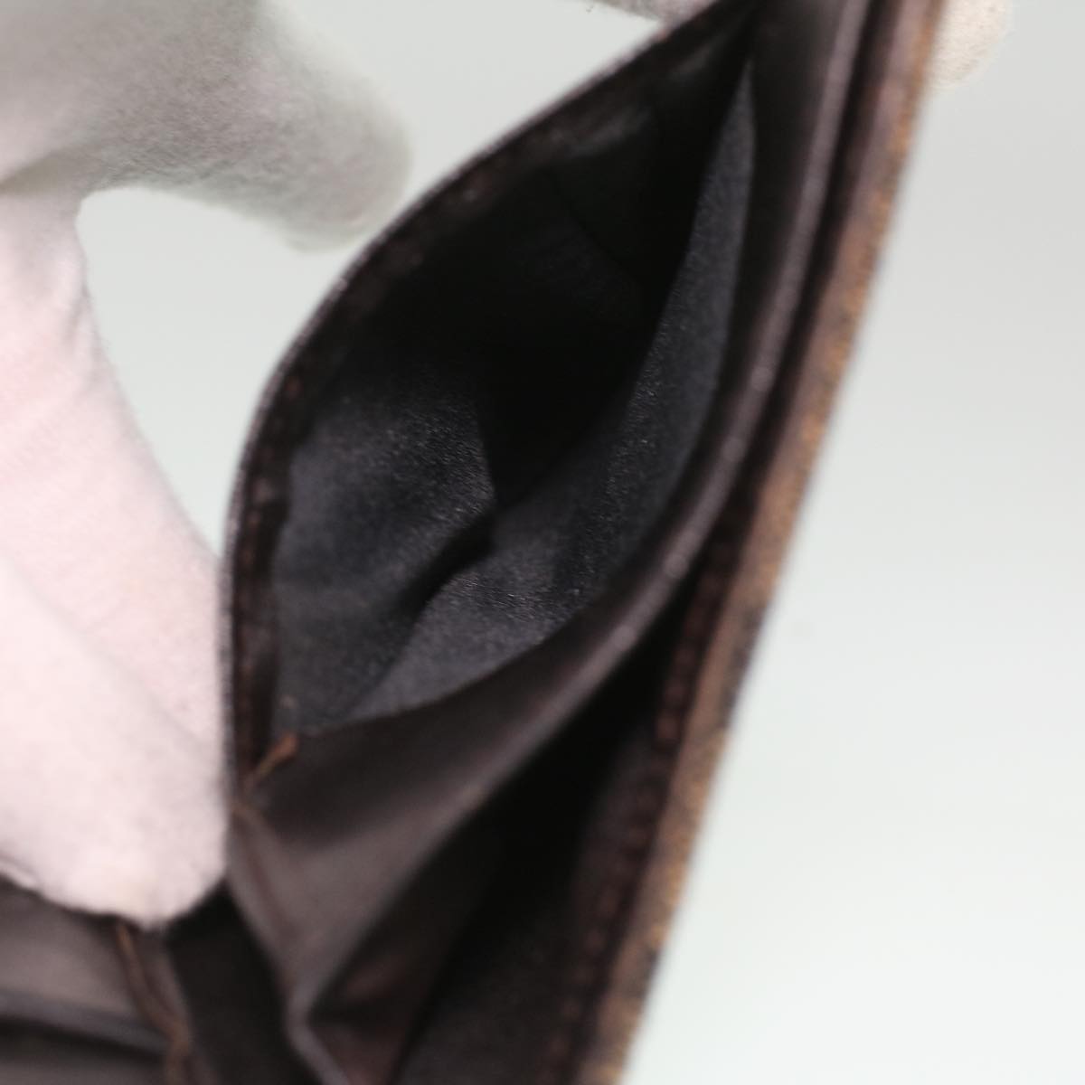 FENDI Zucca Canvas Wallet Black Brown 2401-8M0023-029 36688
