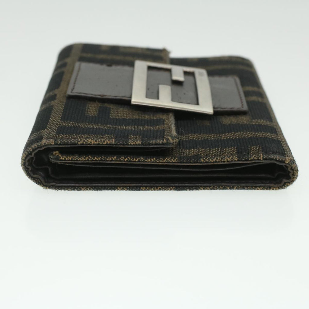 FENDI Zucca Canvas Wallet Black Brown 2401-8M0023-029 36688
