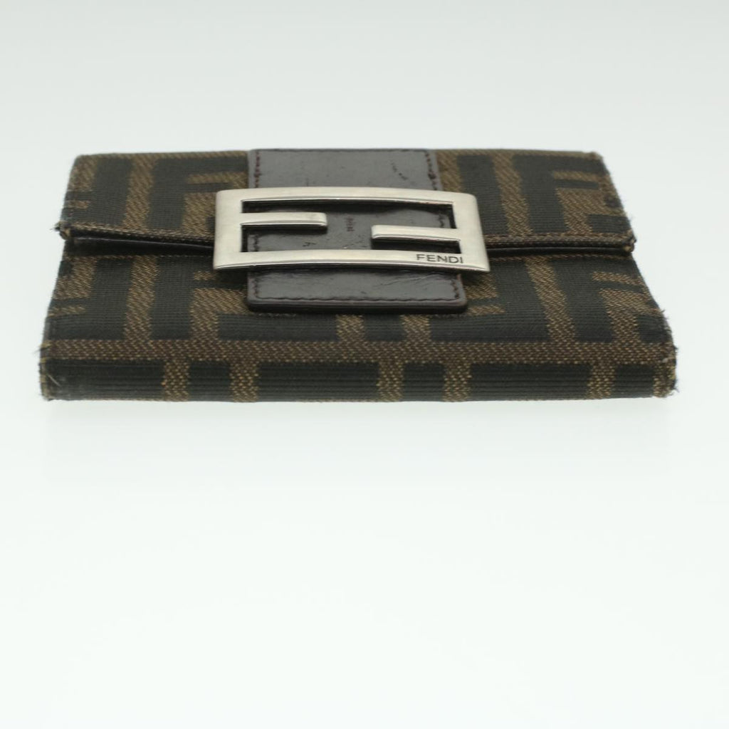FENDI Zucca Canvas Wallet Black Brown 2401-8M0023-029 36688