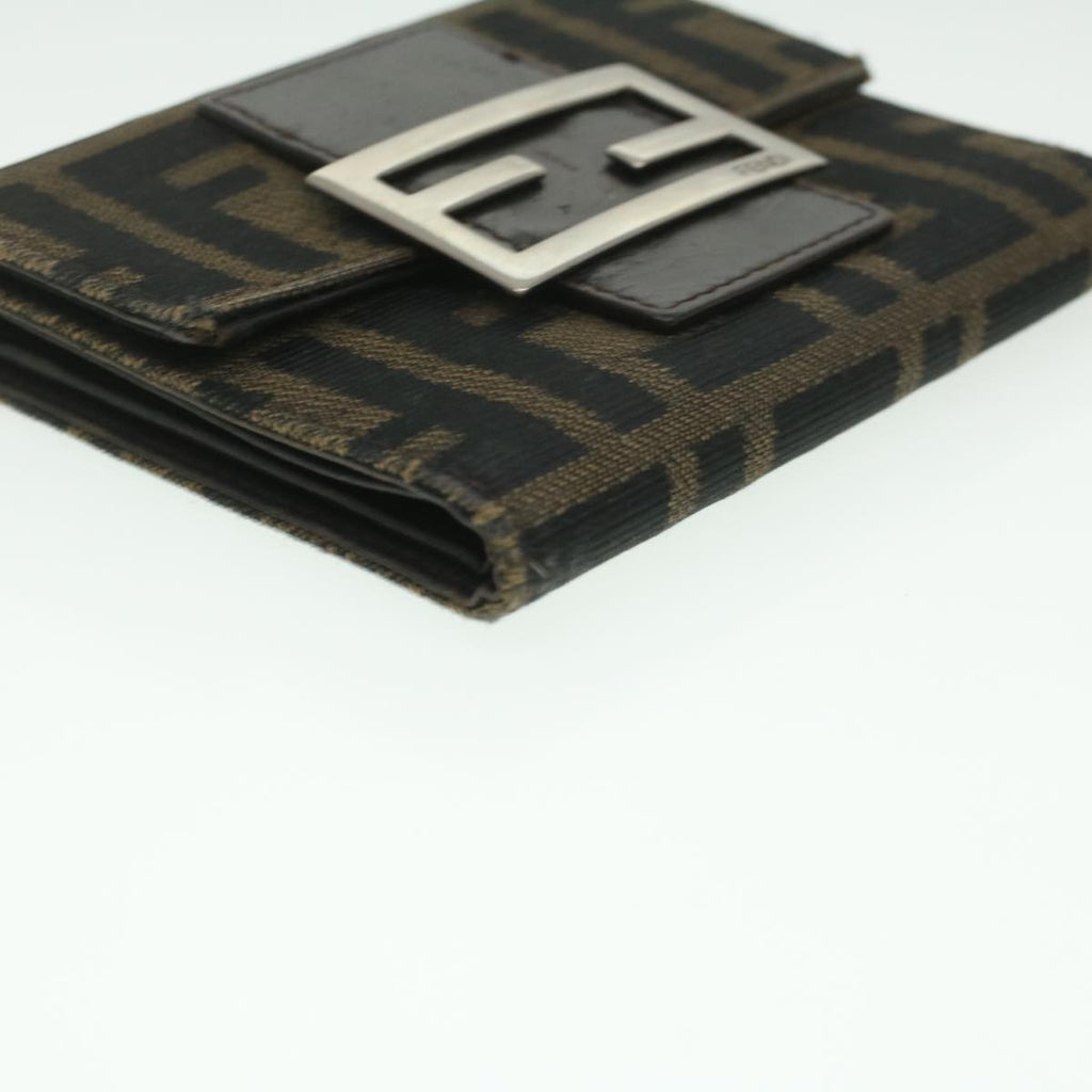 FENDI Zucca Canvas Wallet Black Brown 2401-8M0023-029 36688