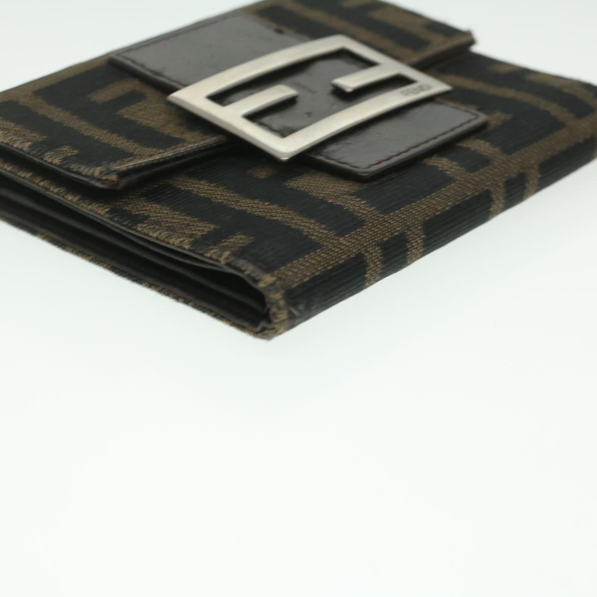 FENDI Zucca Canvas Wallet Black Brown 2401-8M0023-029 36688