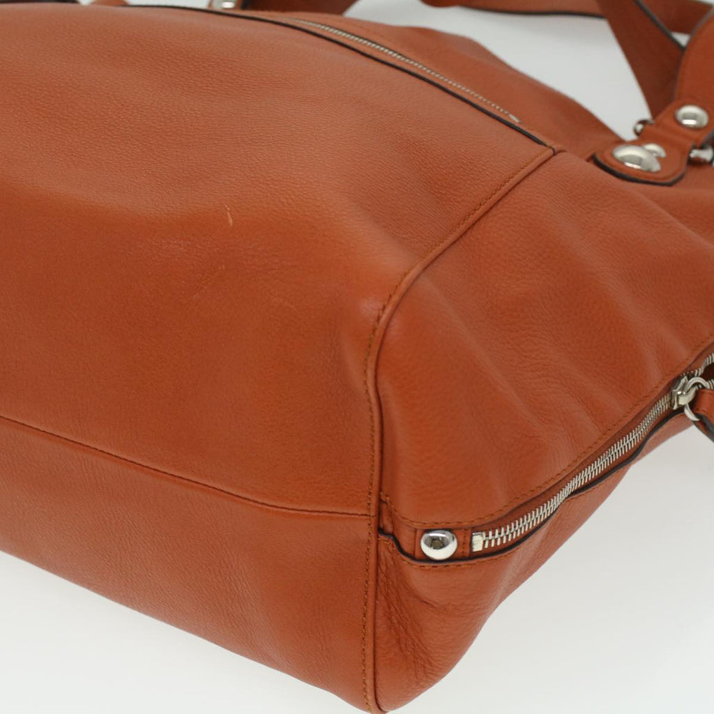 GUCCI Shoulder Bag Leather Orange Brown 232952 36699