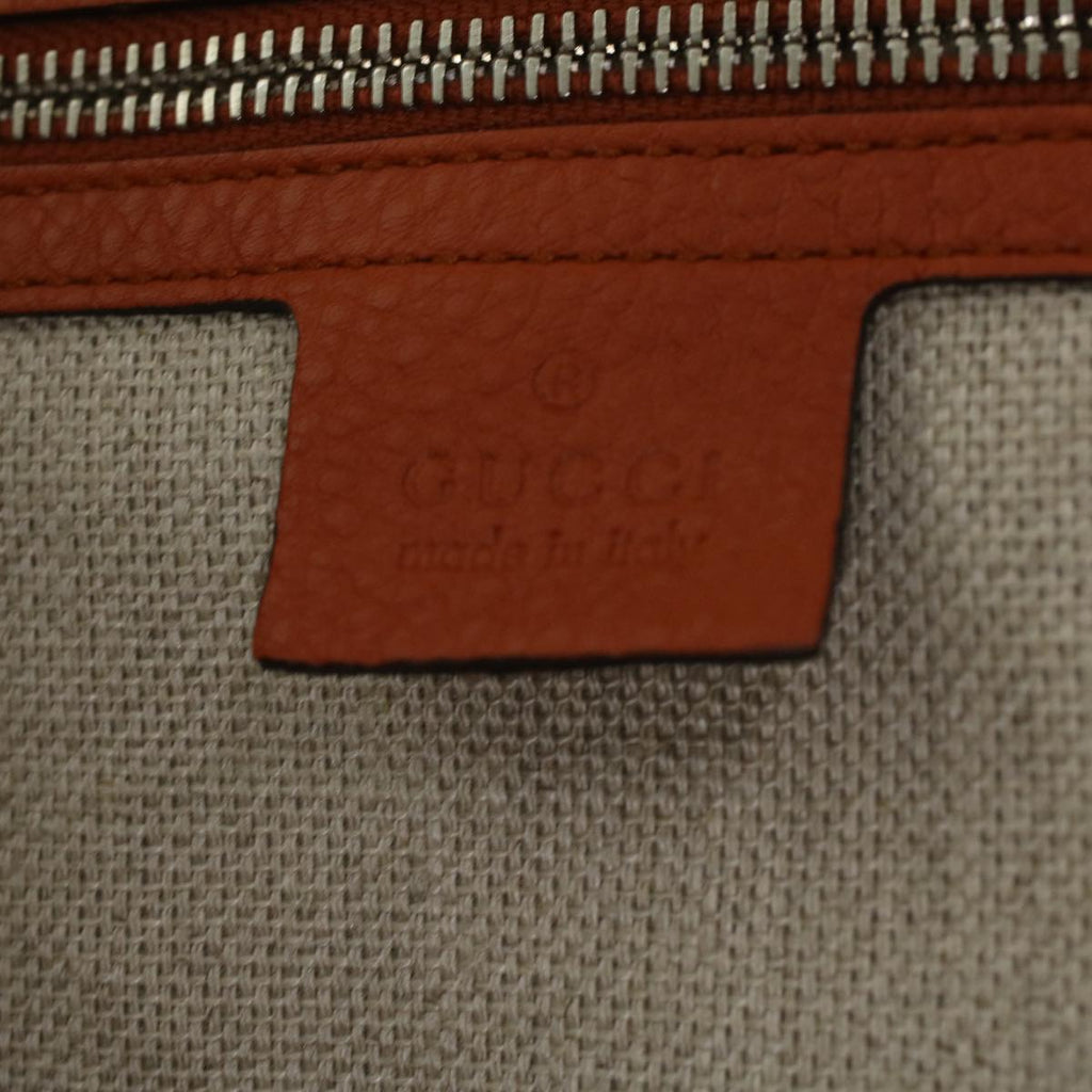GUCCI Shoulder Bag Leather Orange Brown 232952 36699