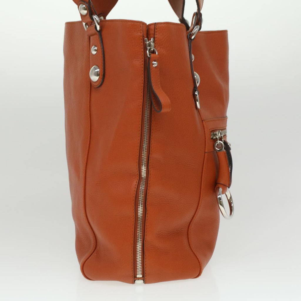 GUCCI Shoulder Bag Leather Orange Brown 232952 36699