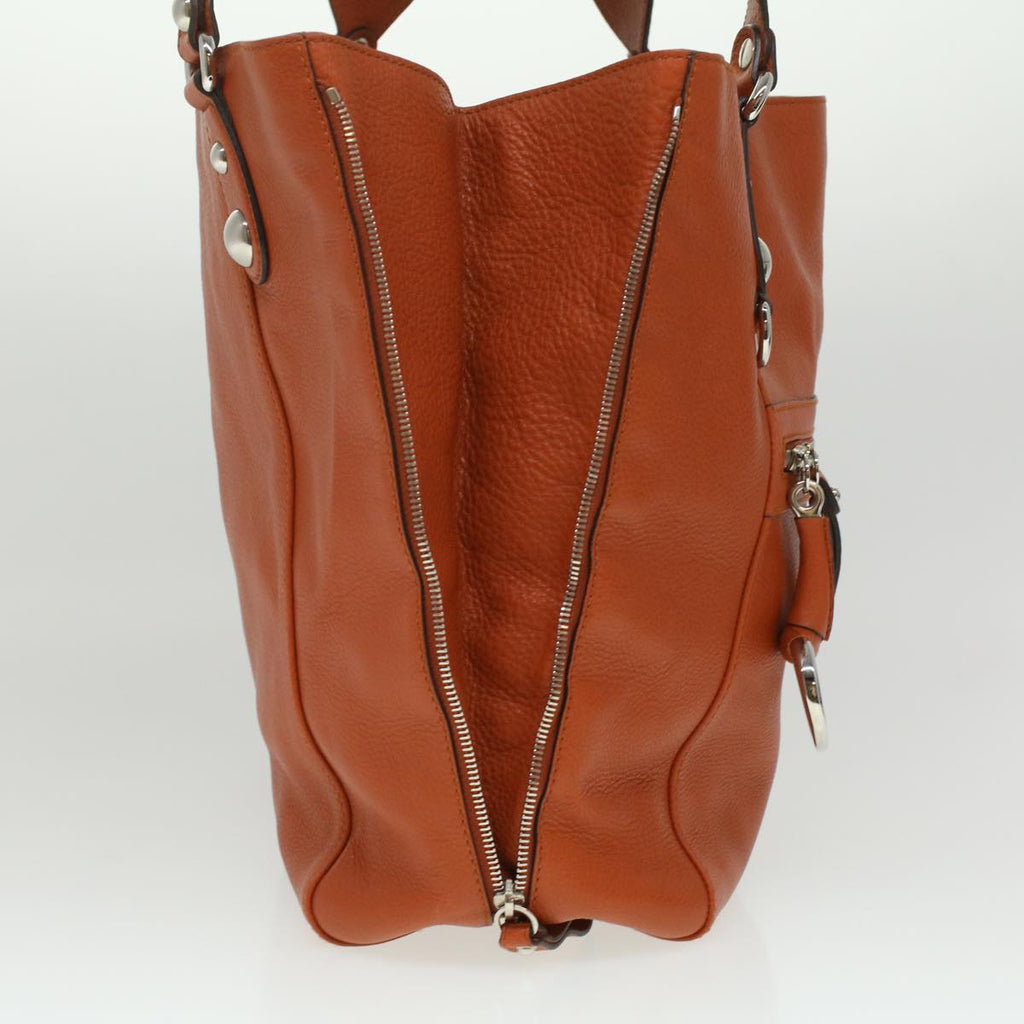 GUCCI Shoulder Bag Leather Orange Brown 232952 36699