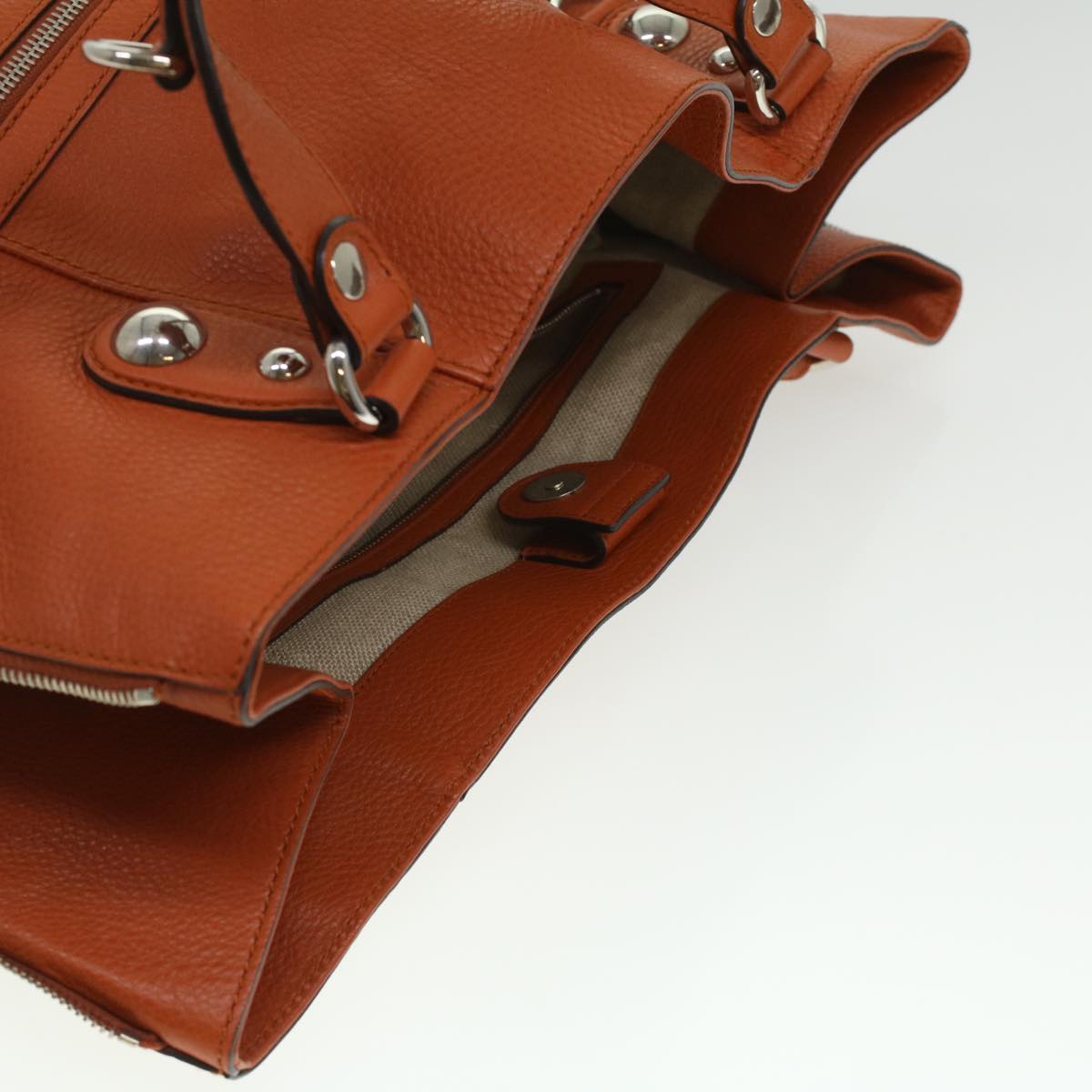 GUCCI Shoulder Bag Leather Orange Brown 232952 36699