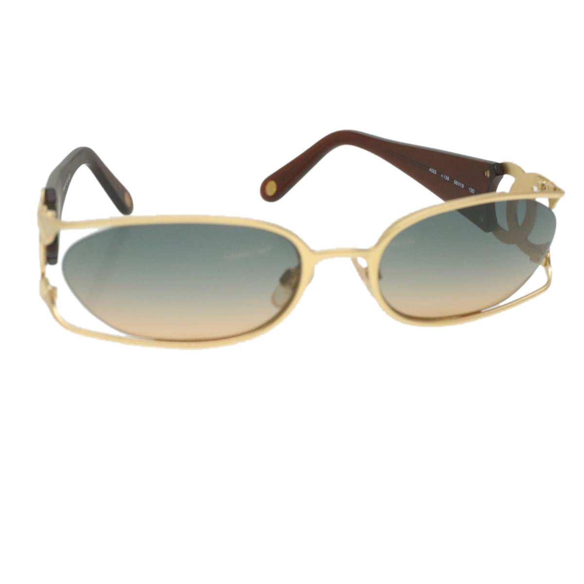 GUCCI Sunglasses Platstick Gold Brown 36713