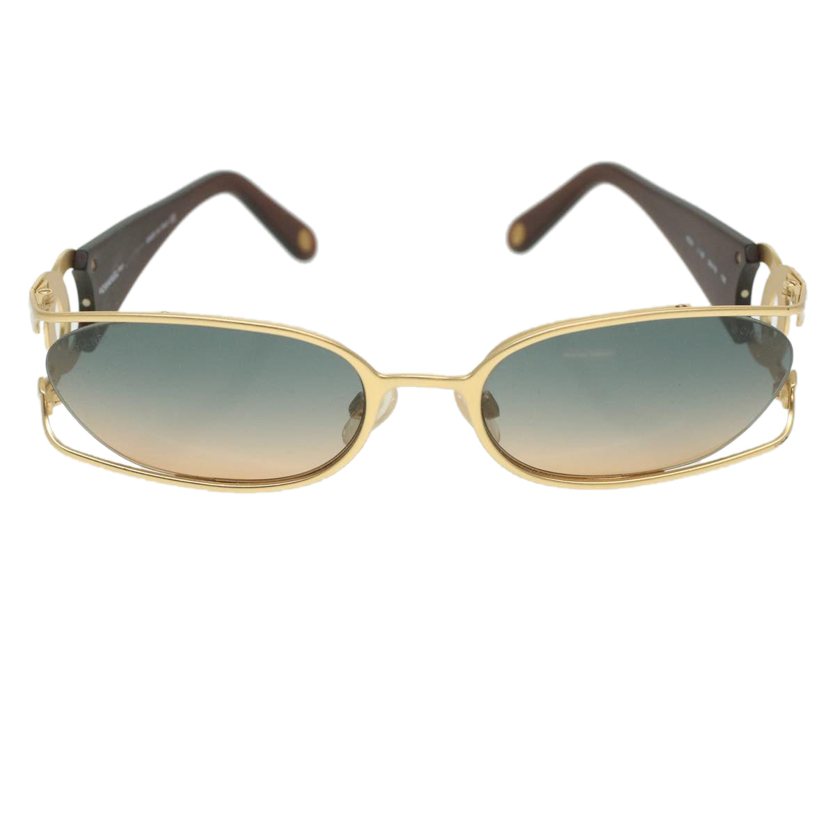 GUCCI Sunglasses Platstick Gold Brown 36713