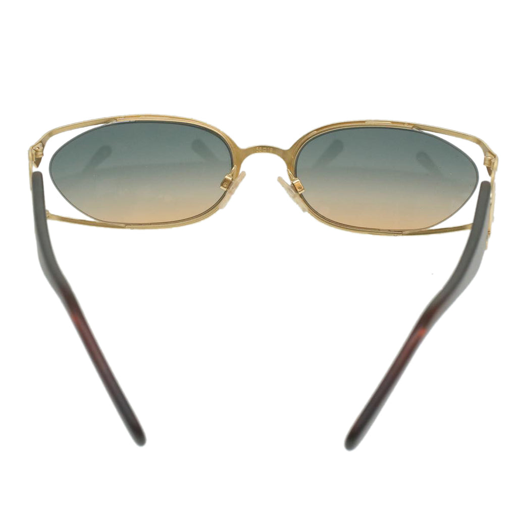 GUCCI Sunglasses Platstick Gold Brown 36713