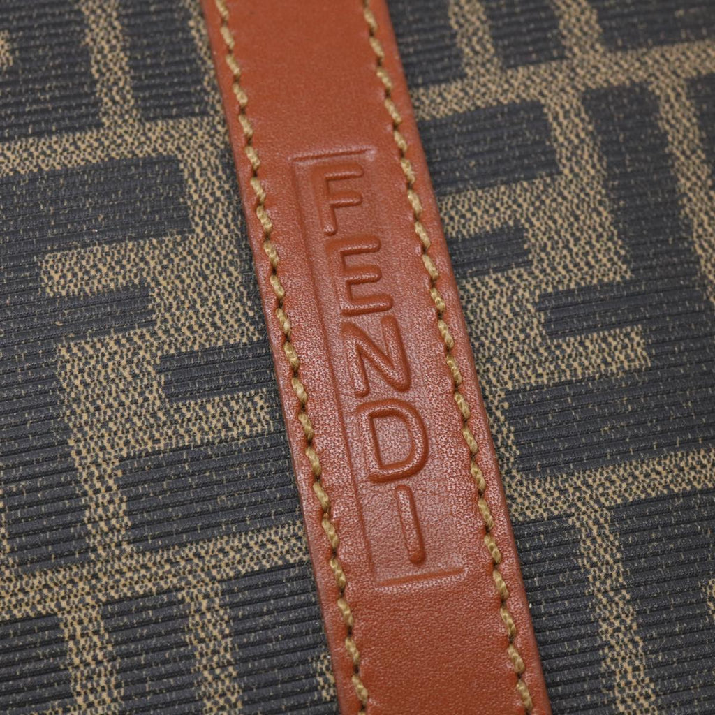 FENDI Zucca Canvas Shoulder Bag Beige Brown 36725