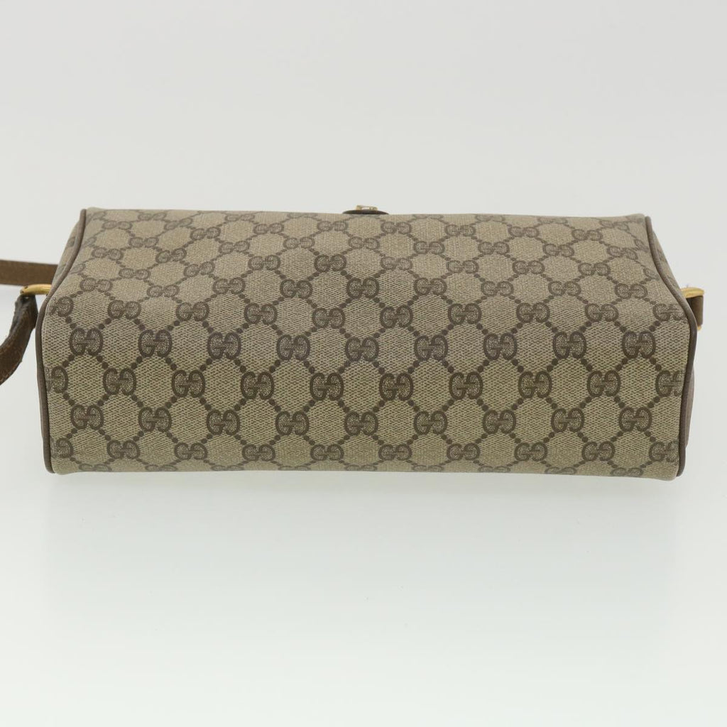GUCCI GG Canvas Web Sherry Line Shoulder Bag Beige Red 89.02.012 36784
