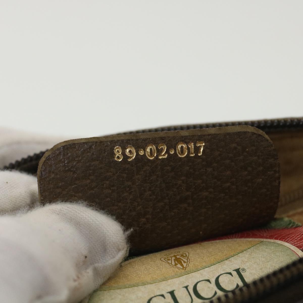 GUCCI GG Canvas Web Sherry Line Shoulder Bag Beige Red 89.02.012 36784