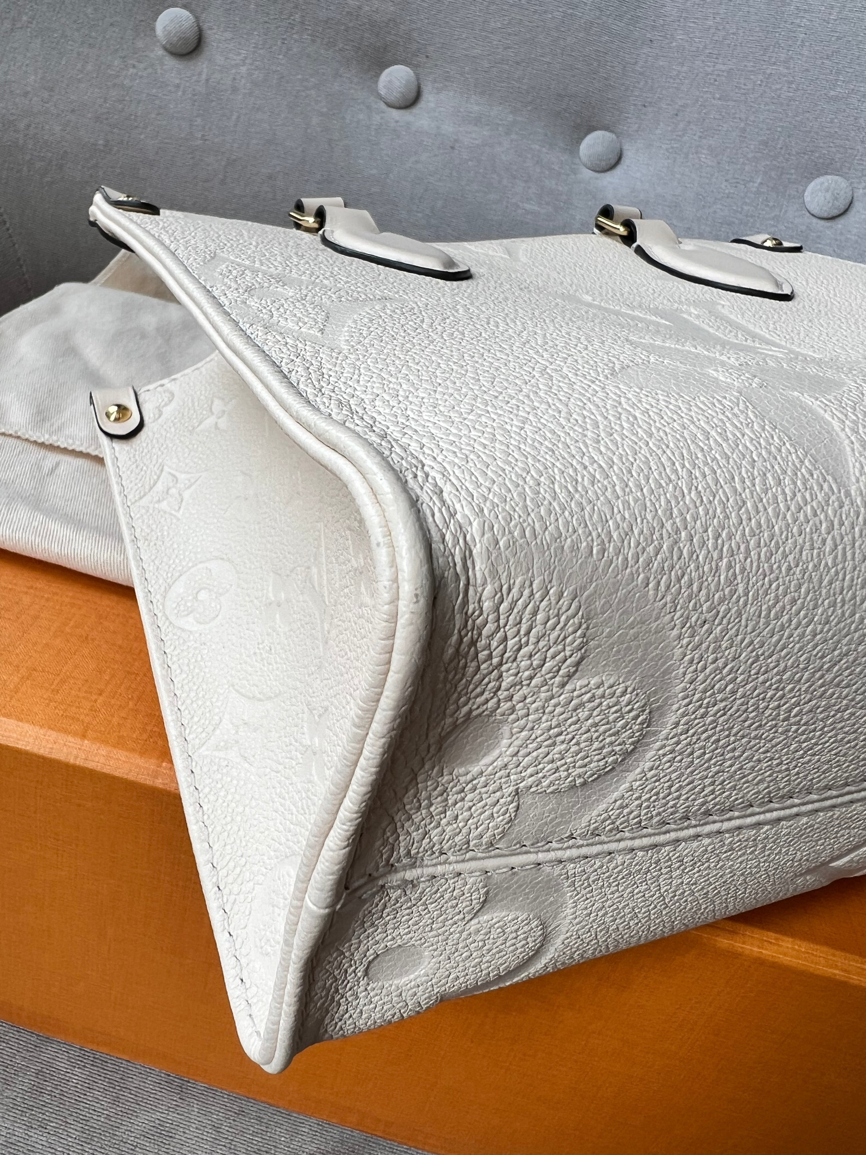 Louis Vuitton On the Go Crème PM Empreinte (RRP £2,380)