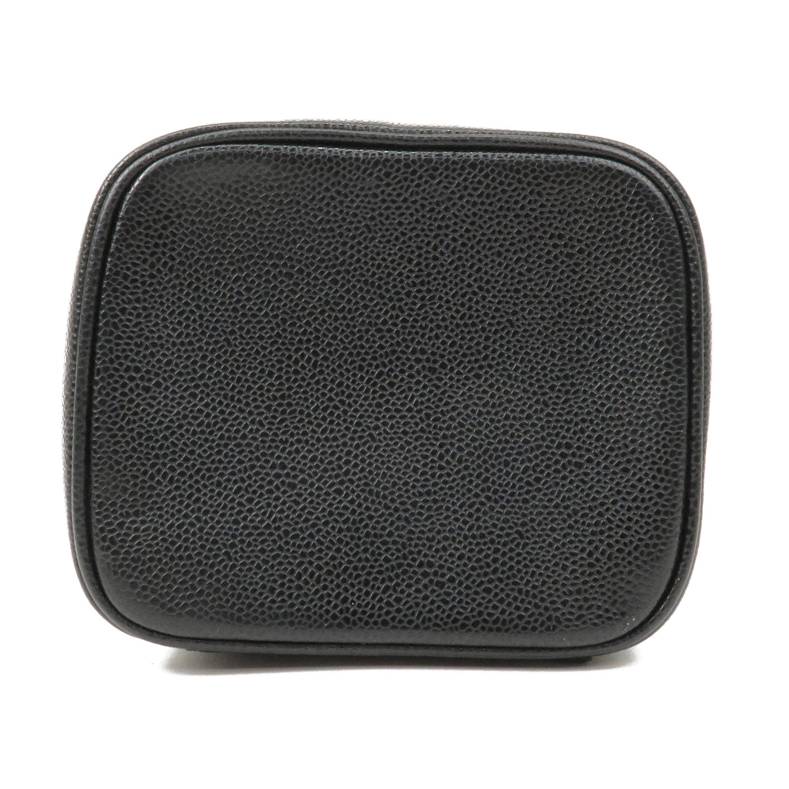 CHANEL Caviar Skin Vanity Bag Hand Bag Cosmetic Bag Black A01998