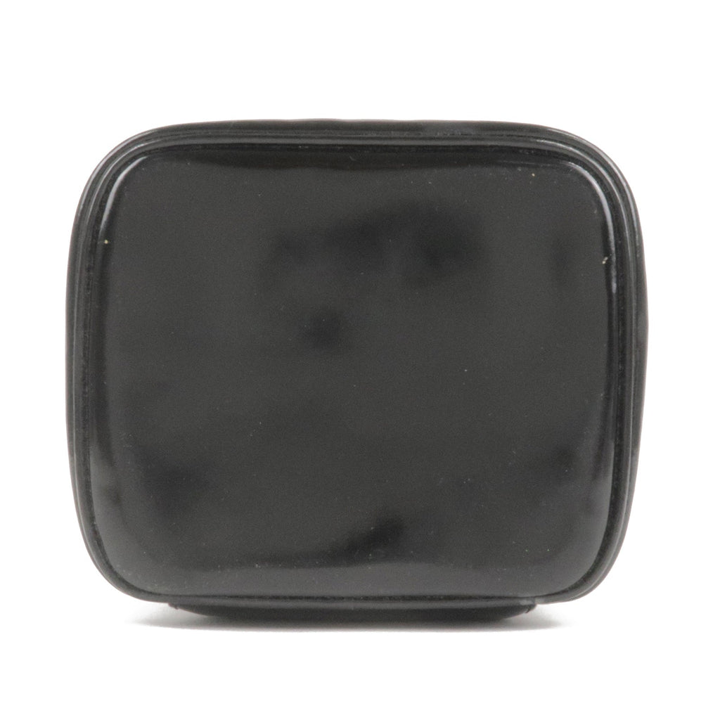 CHANEL Enamel Vanity Bag Hand Bag Cosmetic Bag Black A01998