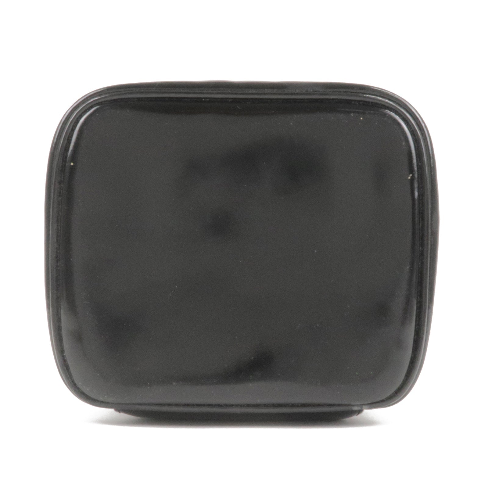 CHANEL Enamel Vanity Bag Hand Bag Cosmetic Bag Black A01998