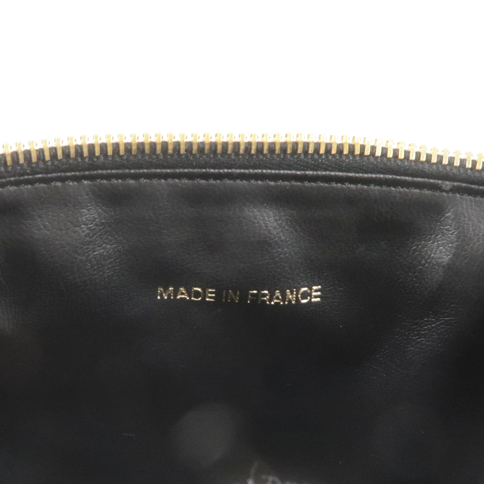 CHANEL Enamel Vanity Bag Hand Bag Cosmetic Bag Black A01998