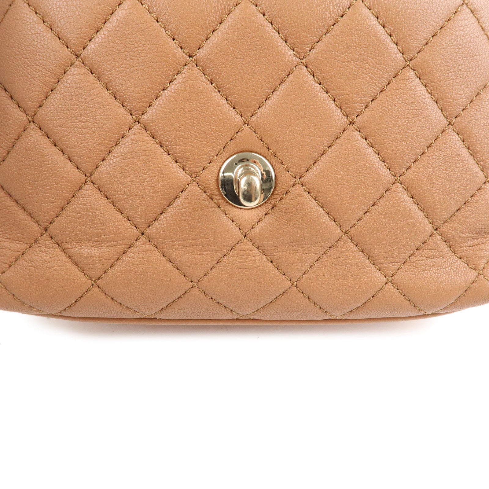 CHANEL COCO Handle Matrasse Caviar Skin XXS 2Way Bag Brown AS2215