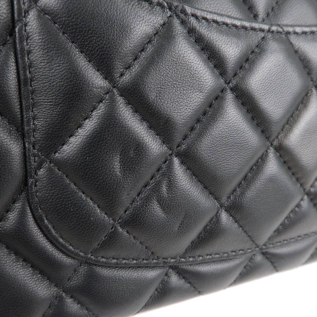CHANEL Mini Matelasse Lamb Skin Chain Shoulder Bag Black A69900