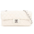 CHANEL Matelasse Caviar Skin Chain Shoulder Bag White
