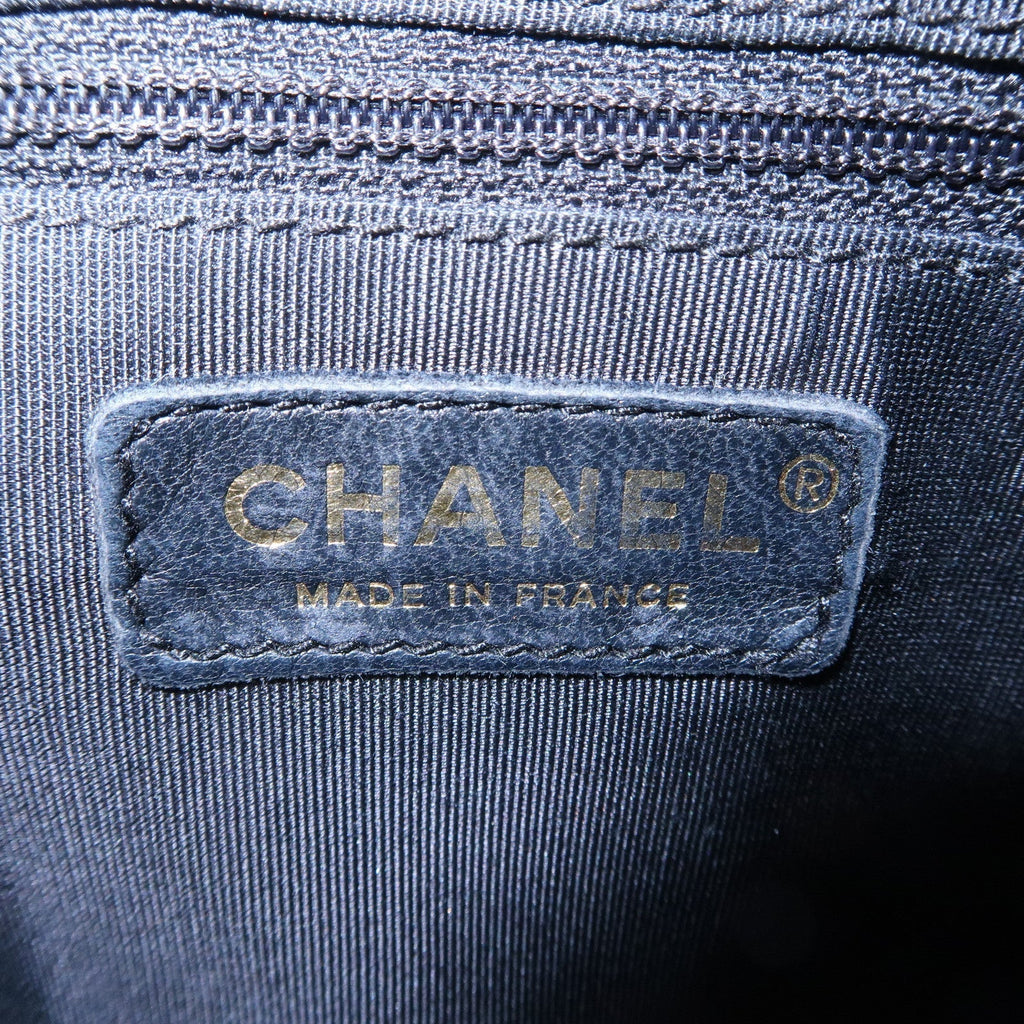CHANEL Matelasse Caviar Skin Chain Shoulder Bag Black A22476