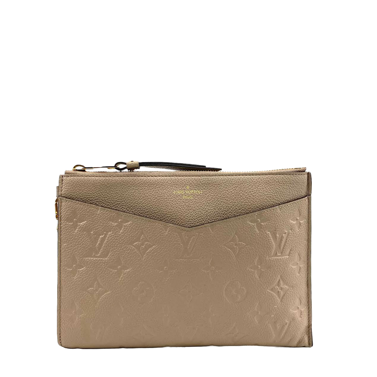 LOUIS VUITTON Pochette Melanie Tourterelle Empreinte Leather