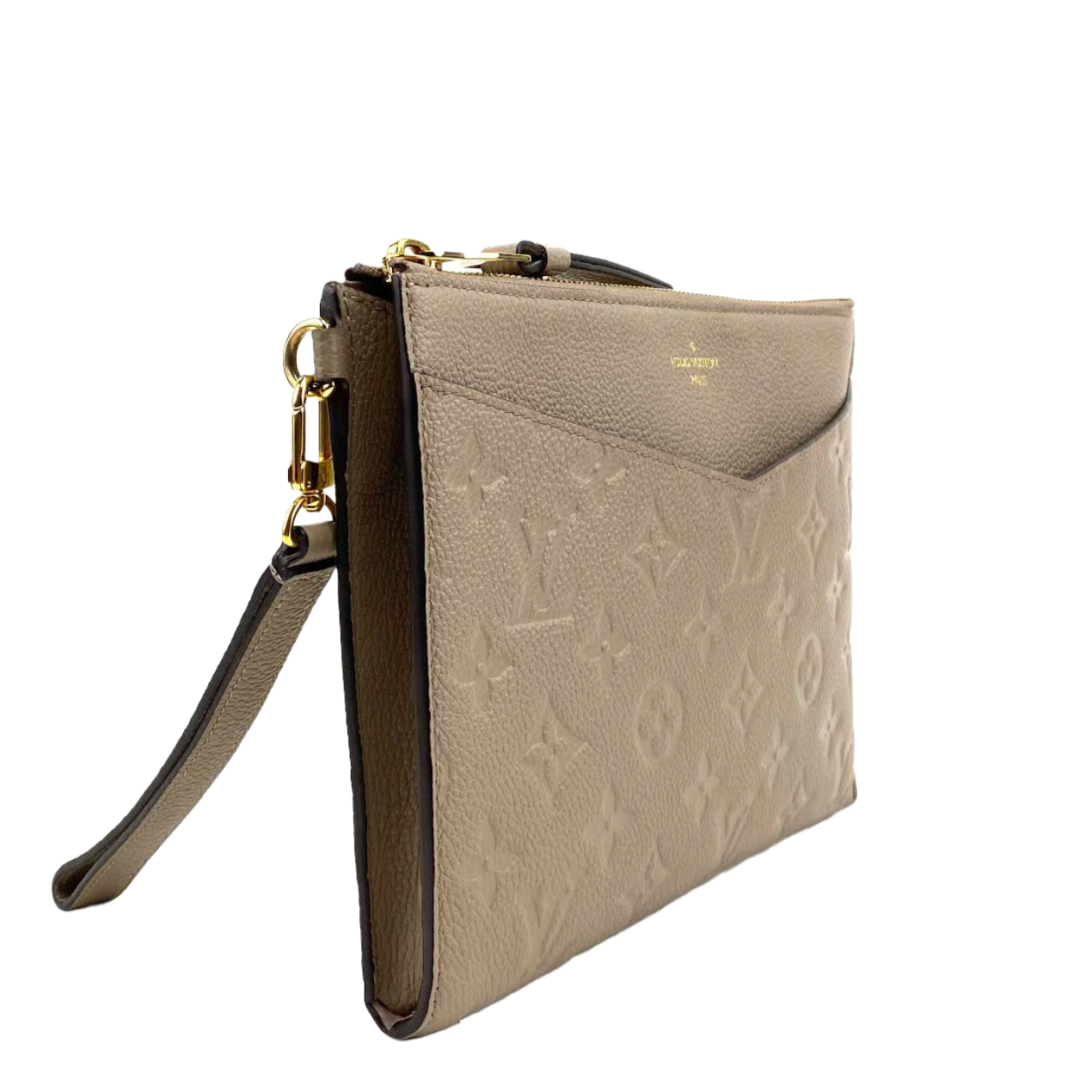 LOUIS VUITTON Pochette Melanie Tourterelle Empreinte Leather