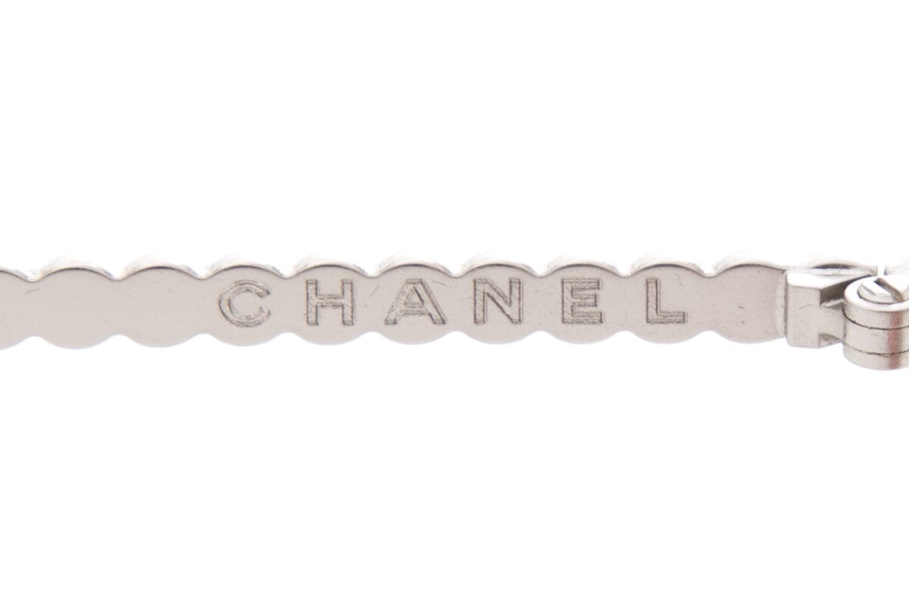 Chanel Pink Round Faux Pearl Embellished Sunglasses